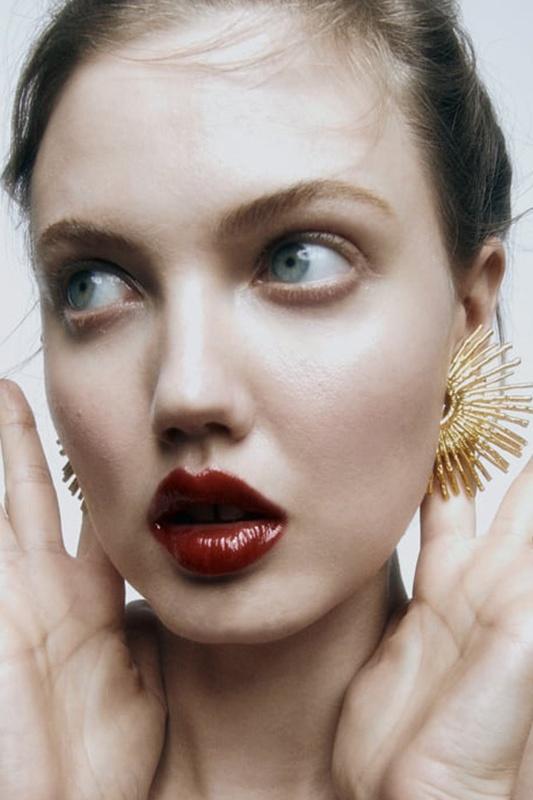 Statement Metallic Sector Semicircular Earrings