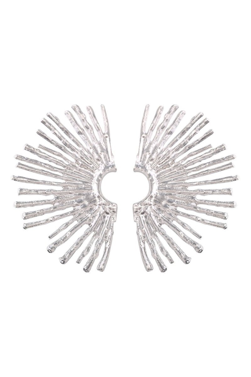 Statement Metallic Sector Semicircular Earrings