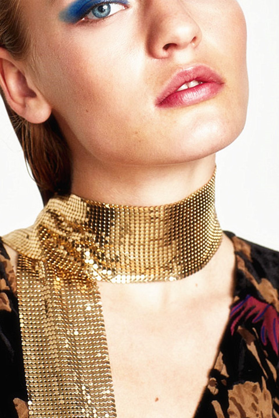Modern Metallic Tassel Skinny Scarf