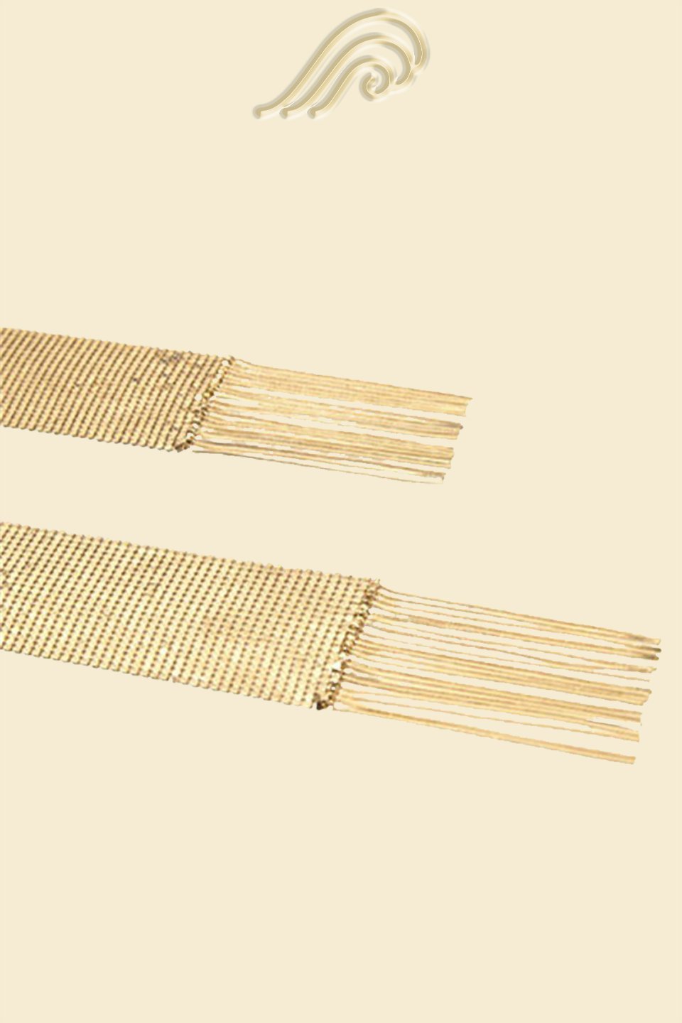 Modern Metallic Tassel Skinny Scarf