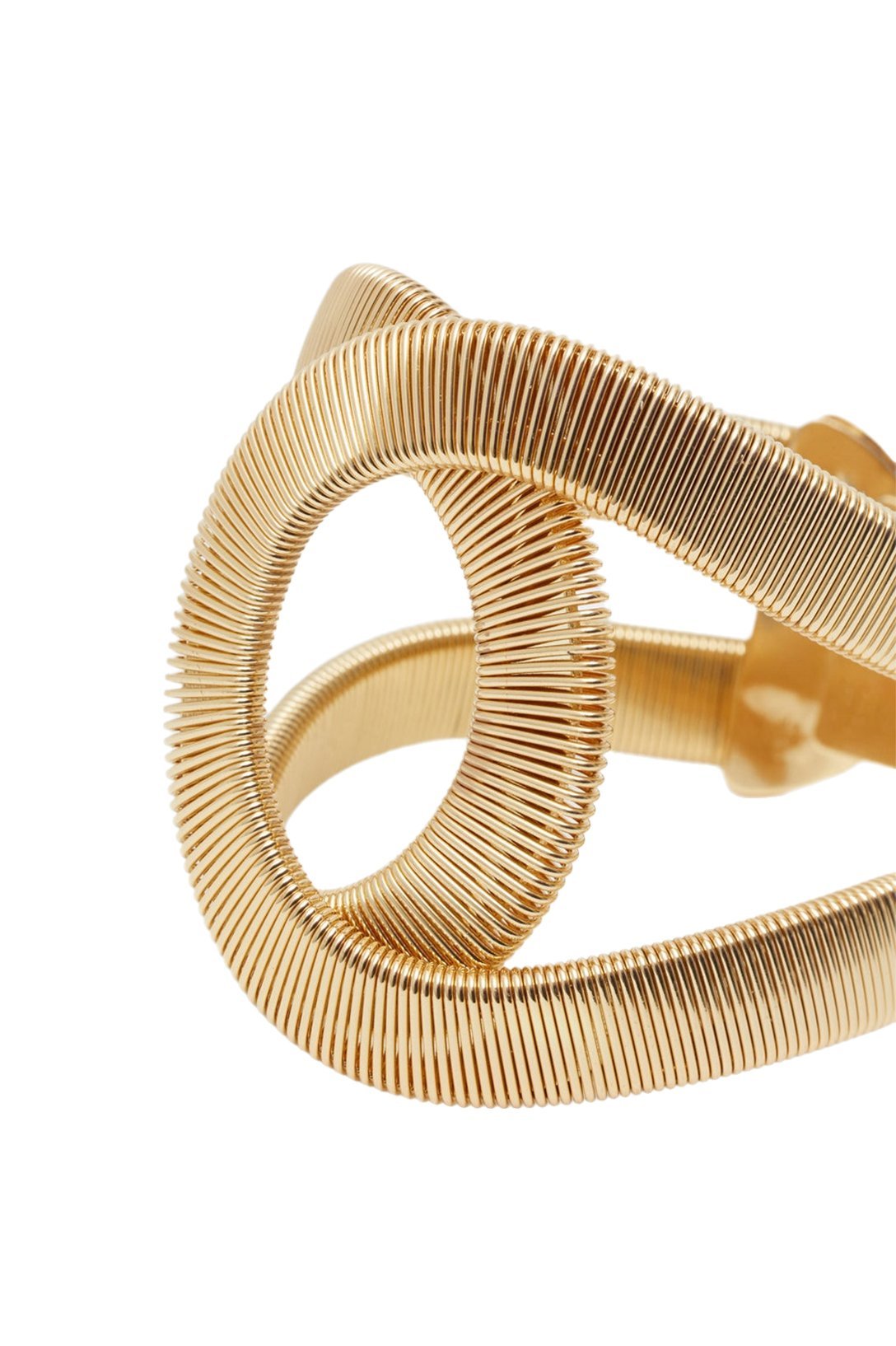 Statement Metallic Textured Geometric Bracelet