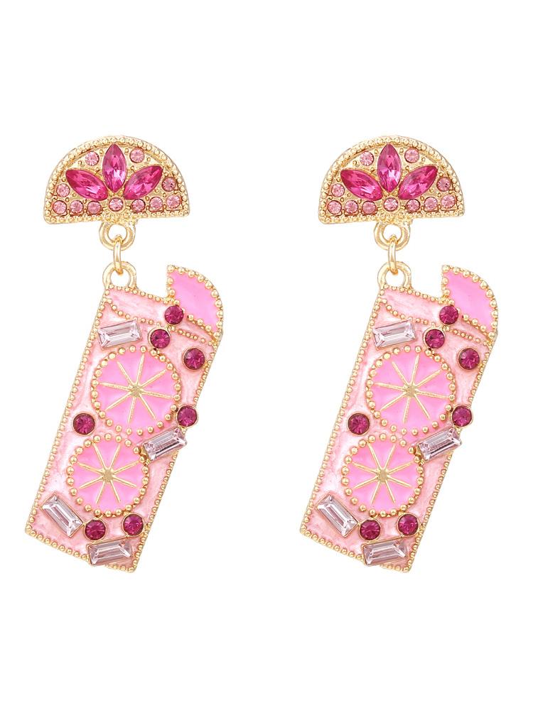 Statement Mocktail Diamante Drop Earrings