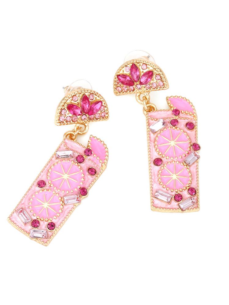 Statement Mocktail Diamante Drop Earrings