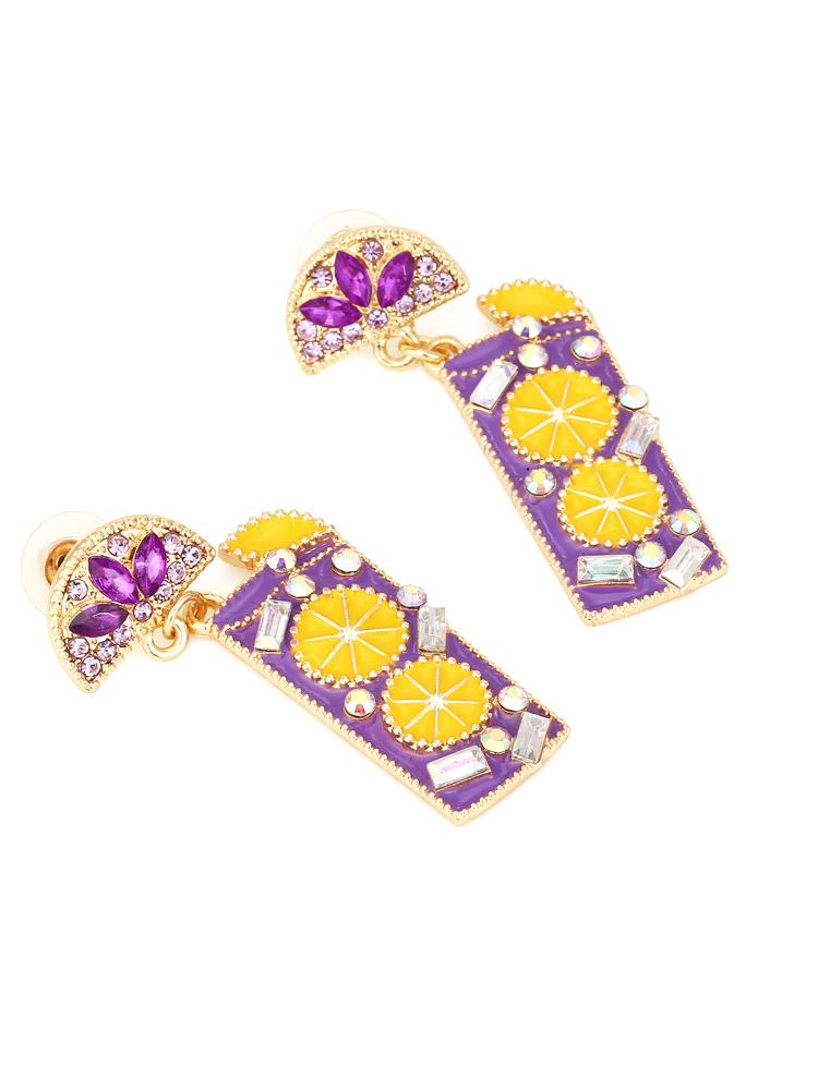 Statement Mocktail Diamante Drop Earrings