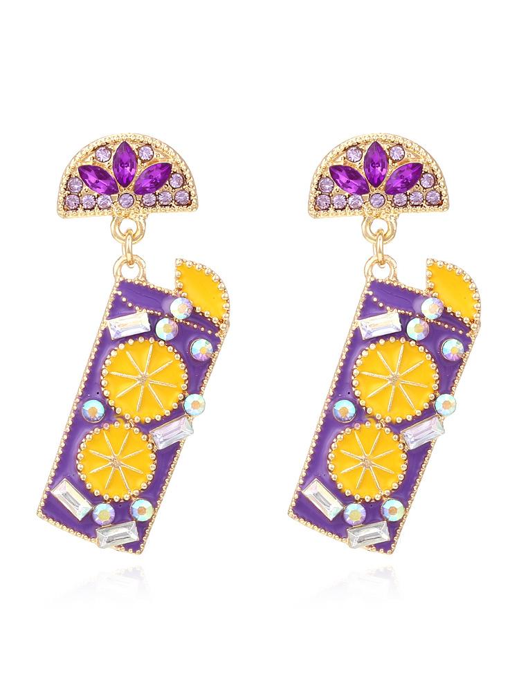 Statement Mocktail Diamante Drop Earrings