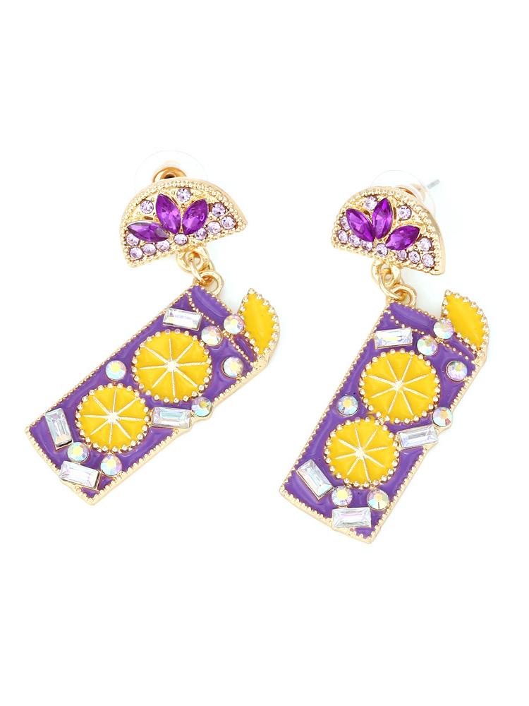 Statement Mocktail Diamante Drop Earrings