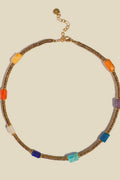 Statement Moira Colliding Color Stone Necklace