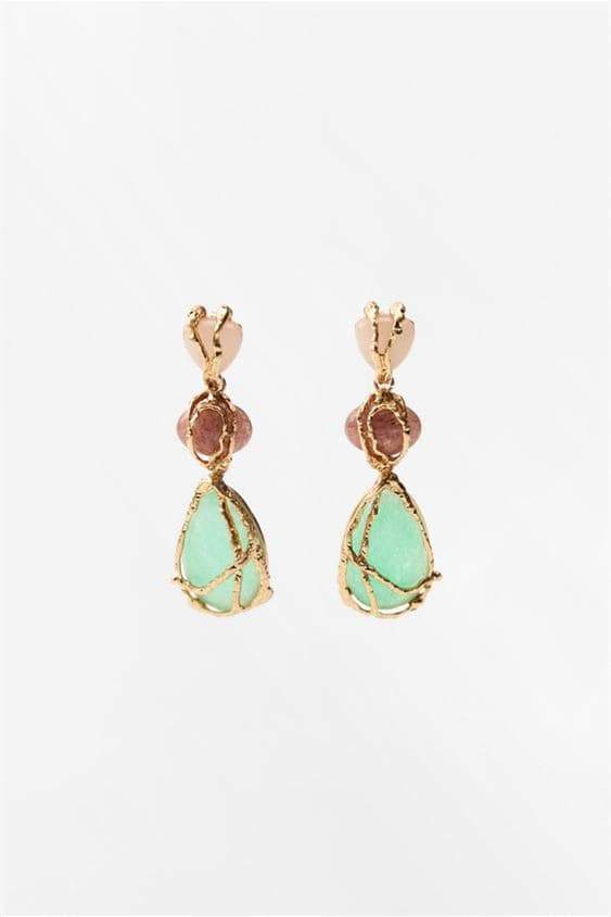 Statement Multi Gem Dangle Earrings
