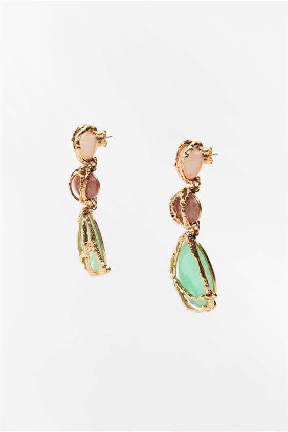 Statement Multi Gem Dangle Earrings