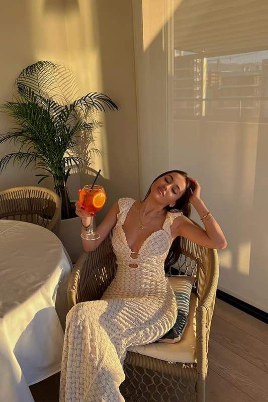 Muriel Ruffled Cut-out Knit Maxi-Length Dress