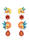 Statement Neil Acrylic Flower Drop Earrings