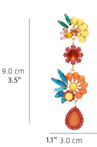 Statement Neil Acrylic Flower Drop Earrings