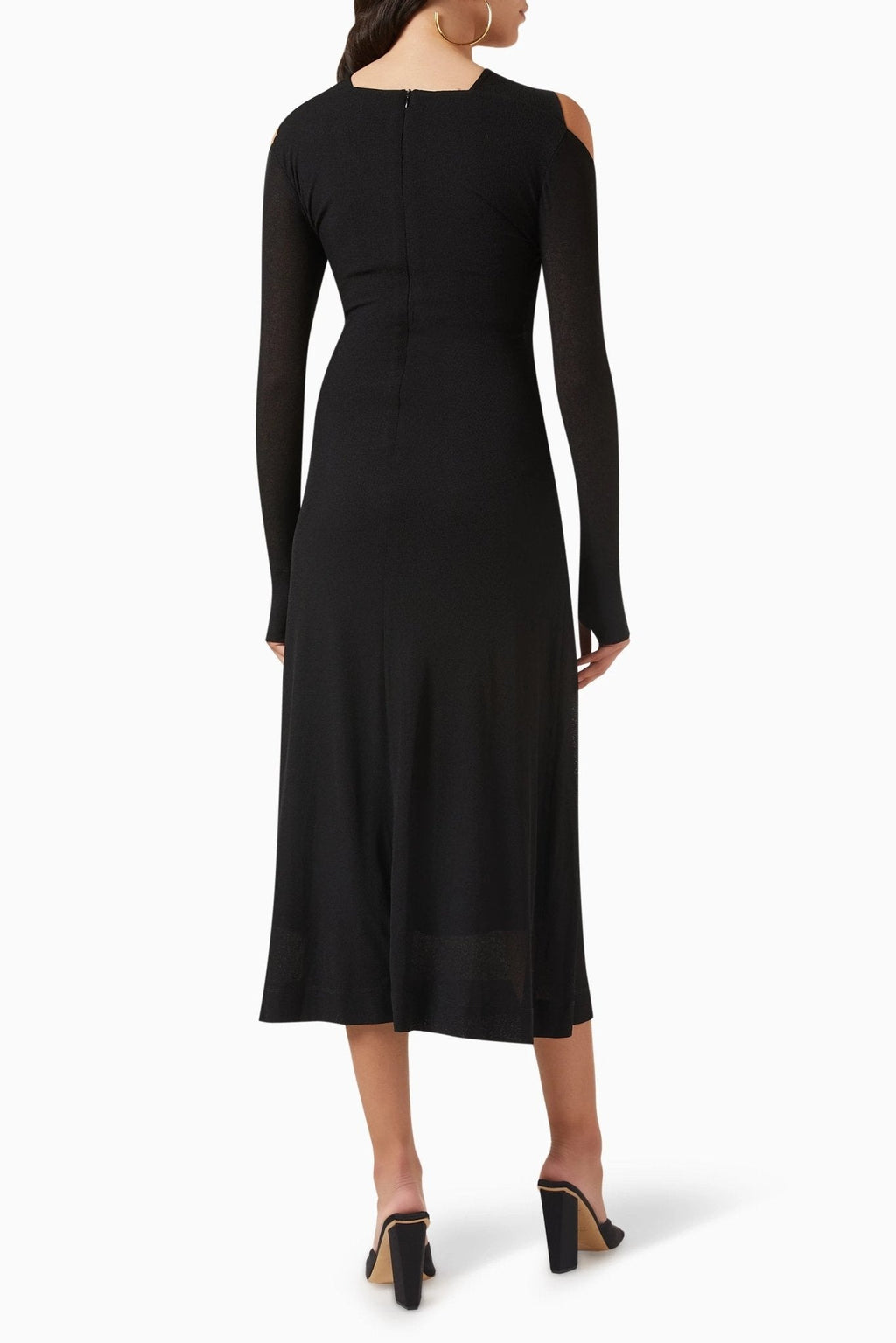 Modern Nita Cut-out Cross Bodice Midi Knit Dress