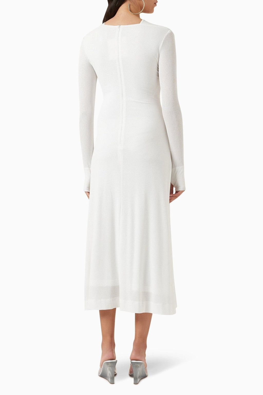 Modern Nita Cut-out Cross Bodice Midi Knit Dress