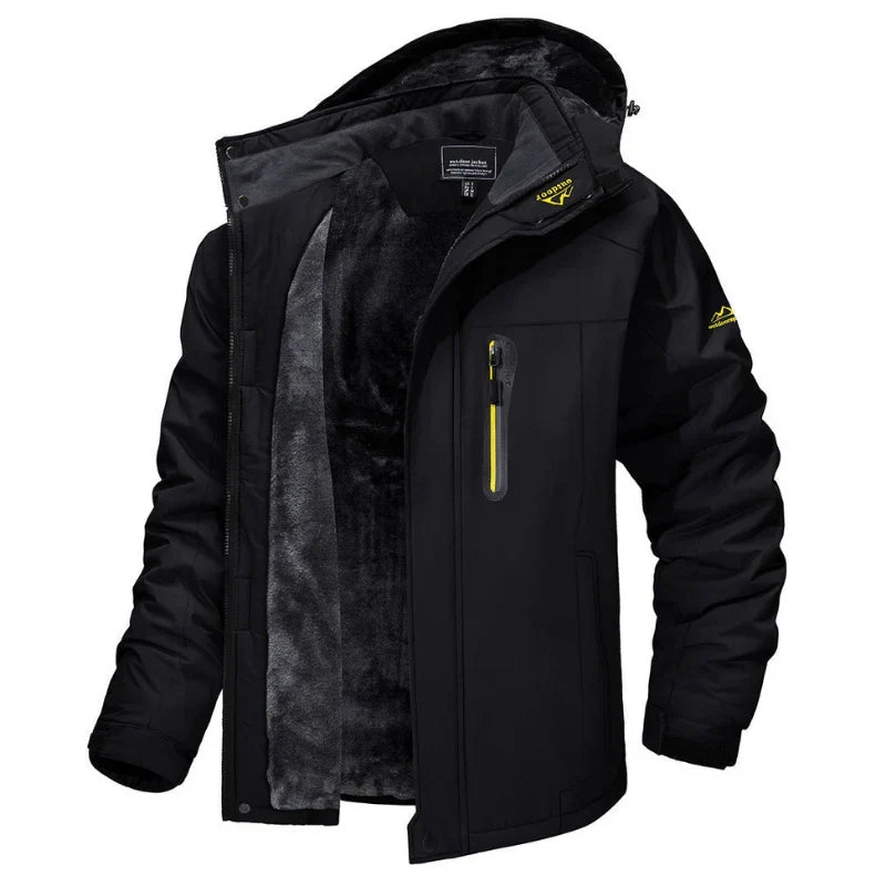 Water-Resistant Jacket with Multiple Pockets