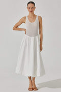 Novia Contrast Sleeveless Midi-Length Dress