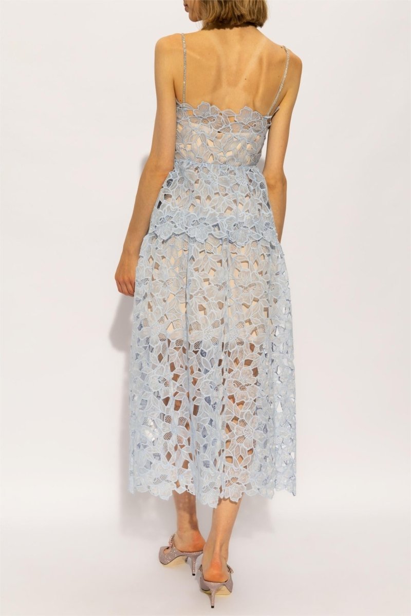 Ophelia Lace Tiered Cami Midi-Length Dress