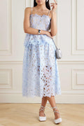 Ophelia Lace Tiered Cami Midi-Length Dress