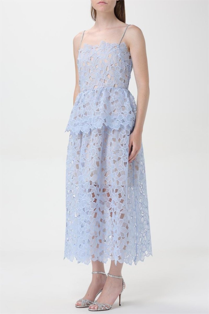 Ophelia Lace Tiered Cami Midi-Length Dress