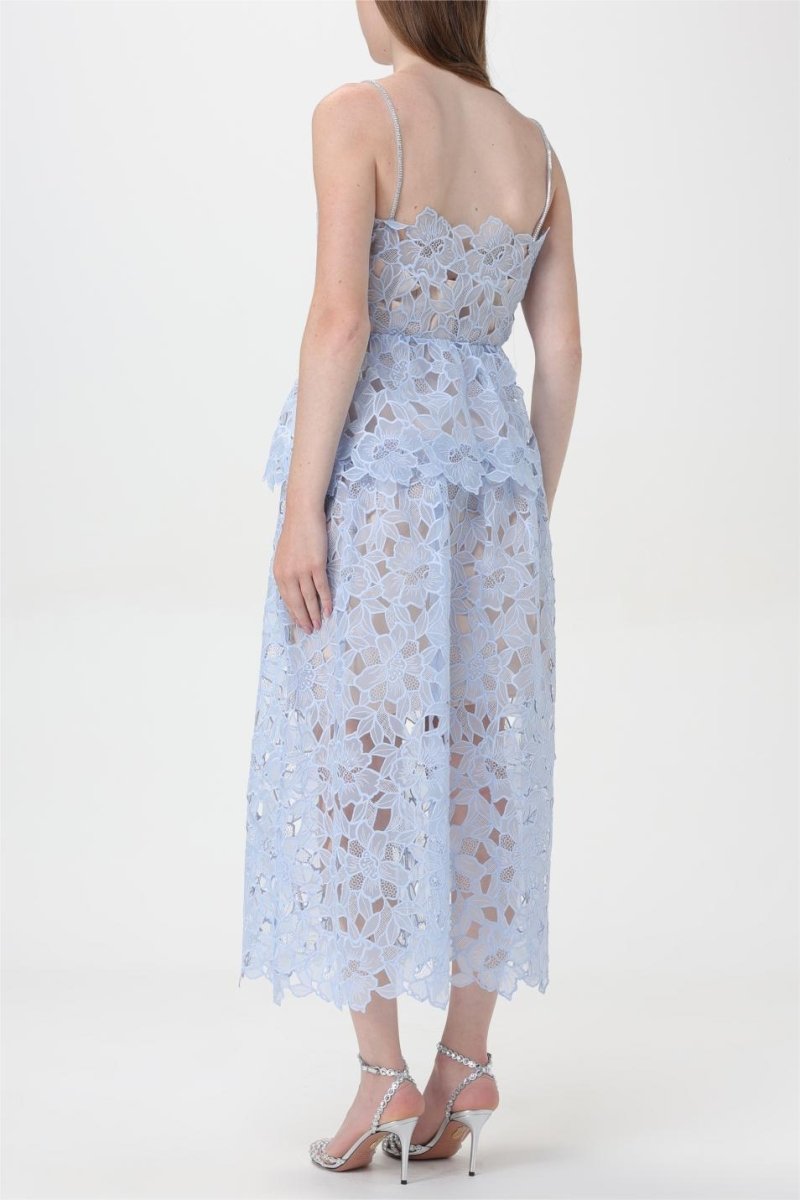 Ophelia Lace Tiered Cami Midi-Length Dress