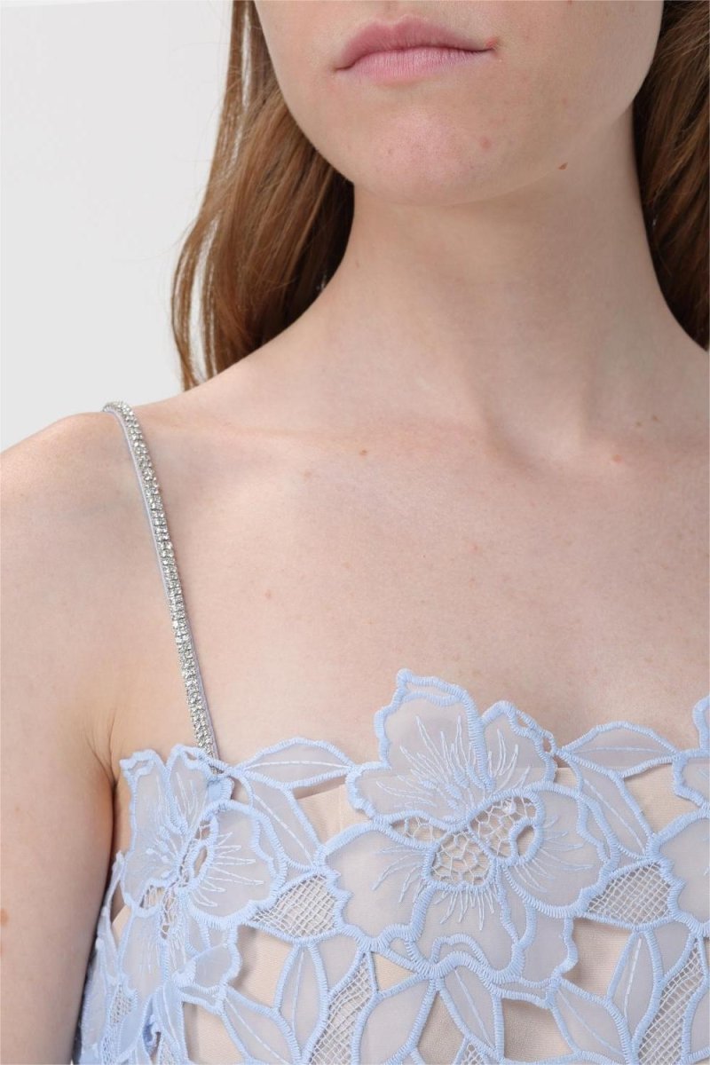 Ophelia Lace Tiered Cami Midi-Length Dress