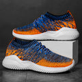 Mesh Knit Sneakers with Woven Detail