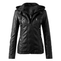 Modern Leather Jacket with Hood