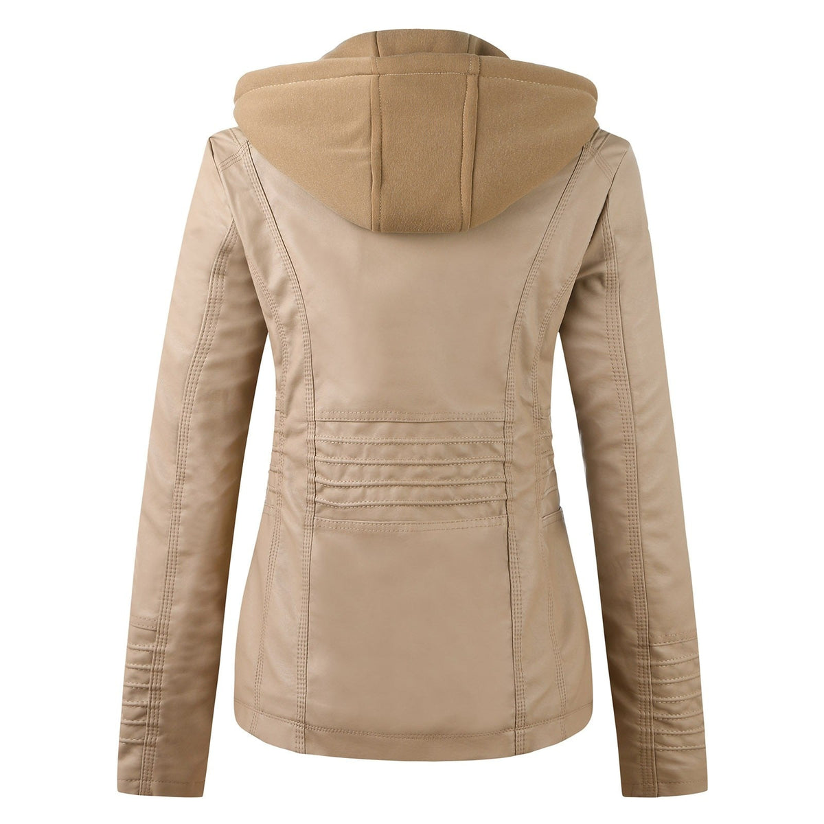 Modern Leather Jacket with Hood