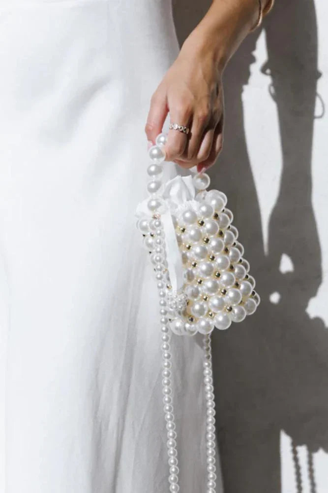 Modern Renate Pearl Bucket Bag