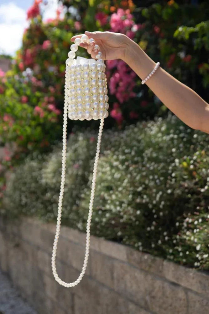 Modern Renate Pearl Bucket Bag
