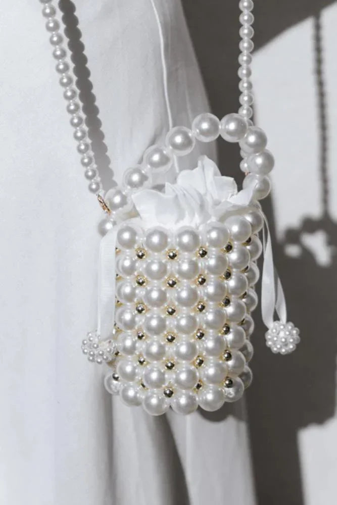 Modern Renate Pearl Bucket Bag