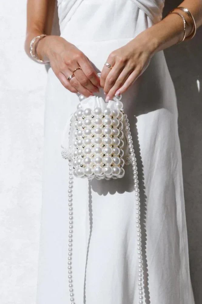 Modern Renate Pearl Bucket Bag
