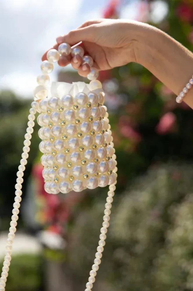 Modern Renate Pearl Bucket Bag