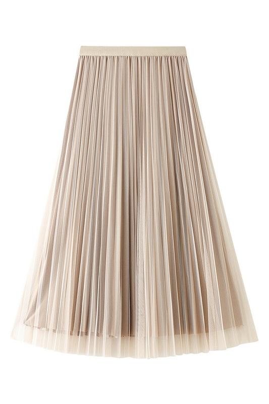 Modern Reversible Two-way Pleated Midi Skirt