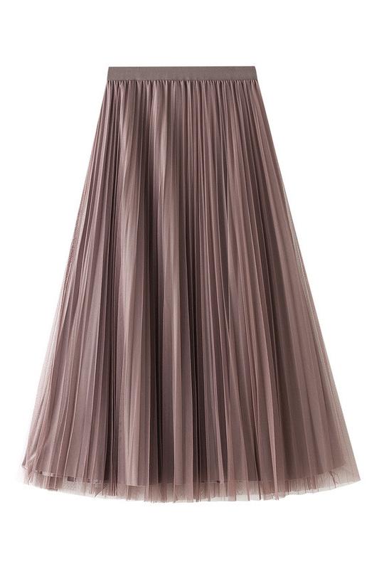 Modern Reversible Two-way Pleated Midi Skirt