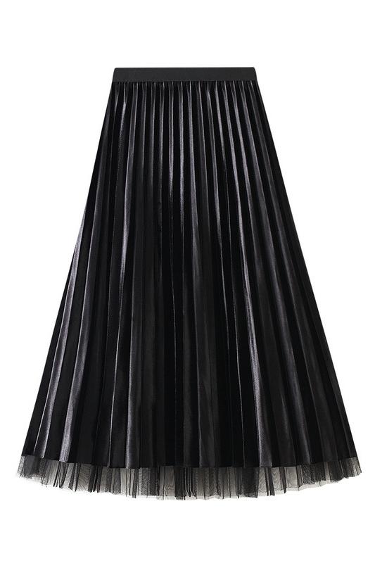 Modern Reversible Two-way Pleated Midi Skirt