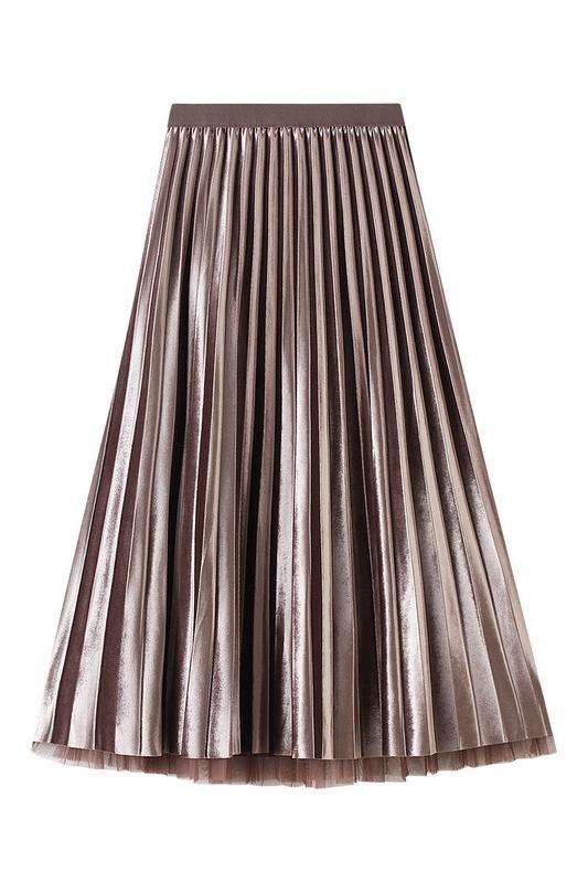Modern Reversible Two-way Pleated Midi Skirt