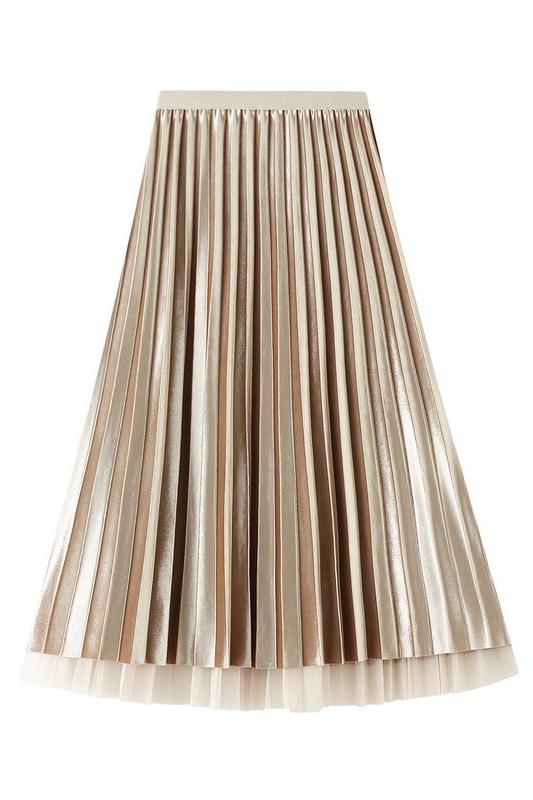 Modern Reversible Two-way Pleated Midi Skirt