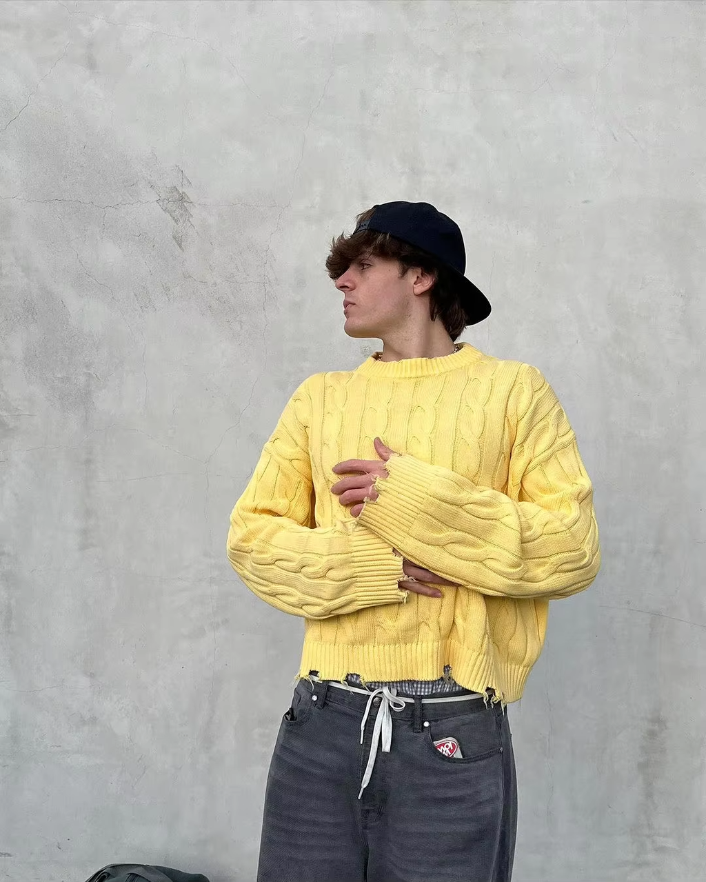 Breathable Denim Sweater