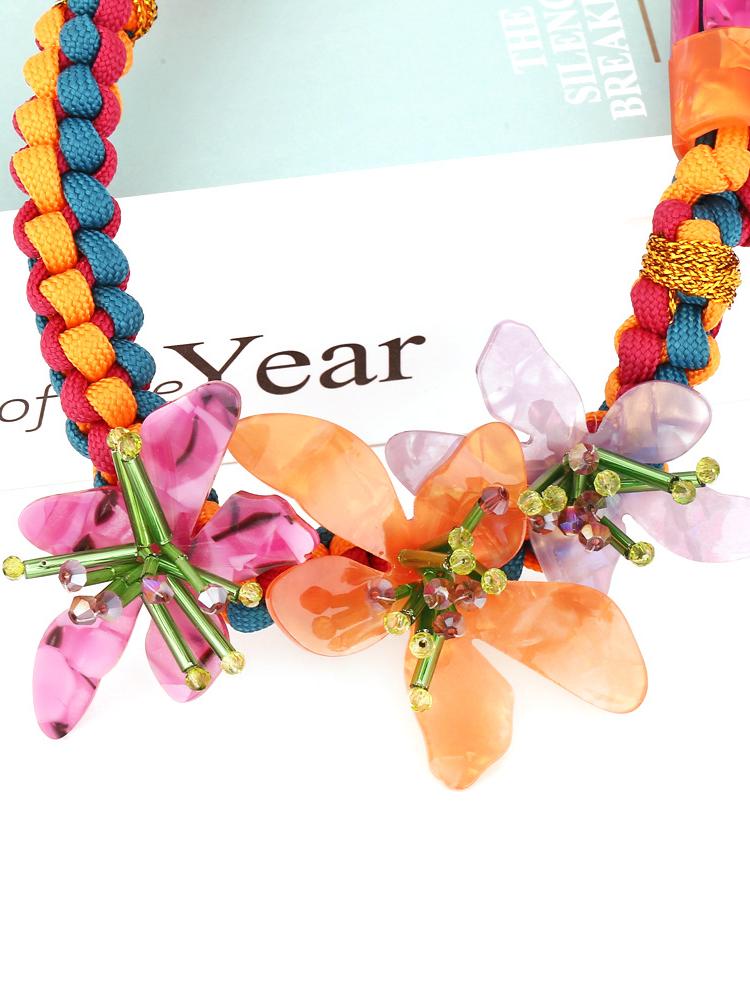 Statement Riva Acrylic Flower Weave Necklace