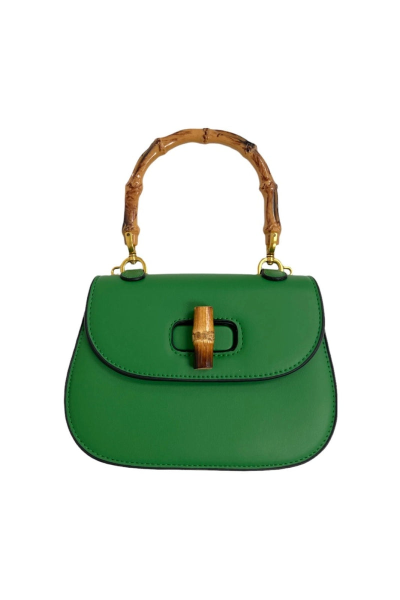 Modern Riva Bamboo Handle Saddle Bag