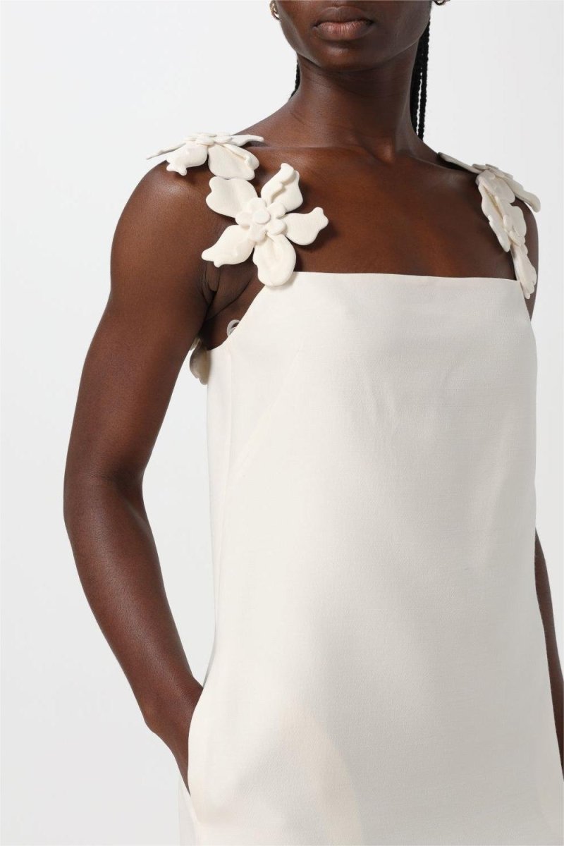 Roberta Flower Strap Mini-Length Dress