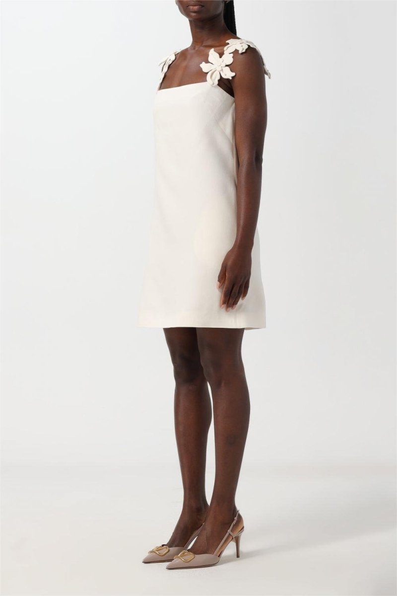 Roberta Flower Strap Mini-Length Dress