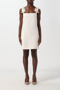 Roberta Flower Strap Mini-Length Dress