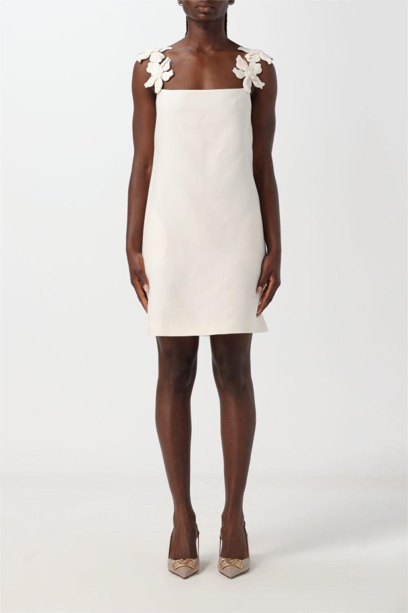 Roberta Flower Strap Mini-Length Dress