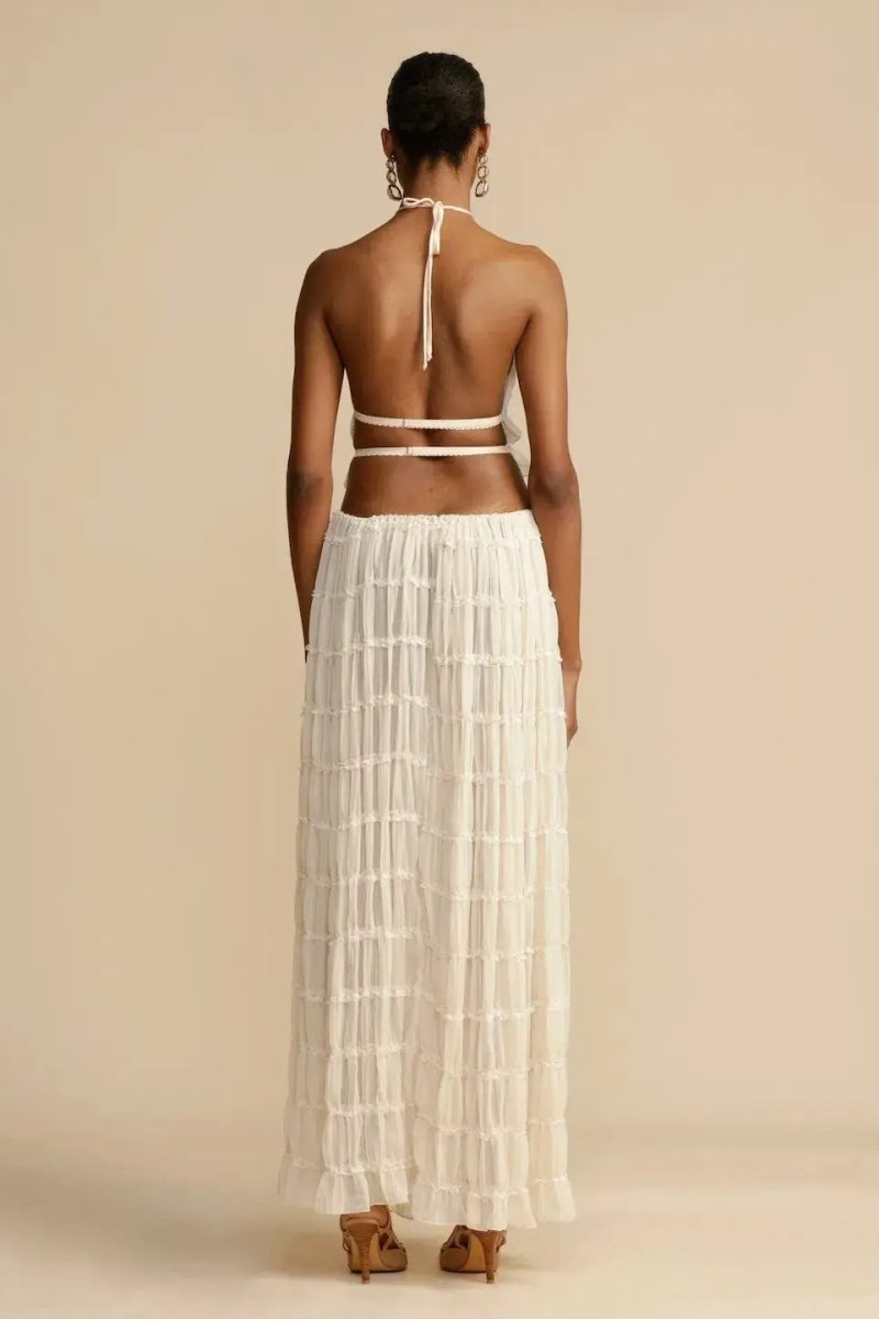 Rosalie Open-Back Pleated Set