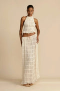 Rosalie Open-Back Pleated Set