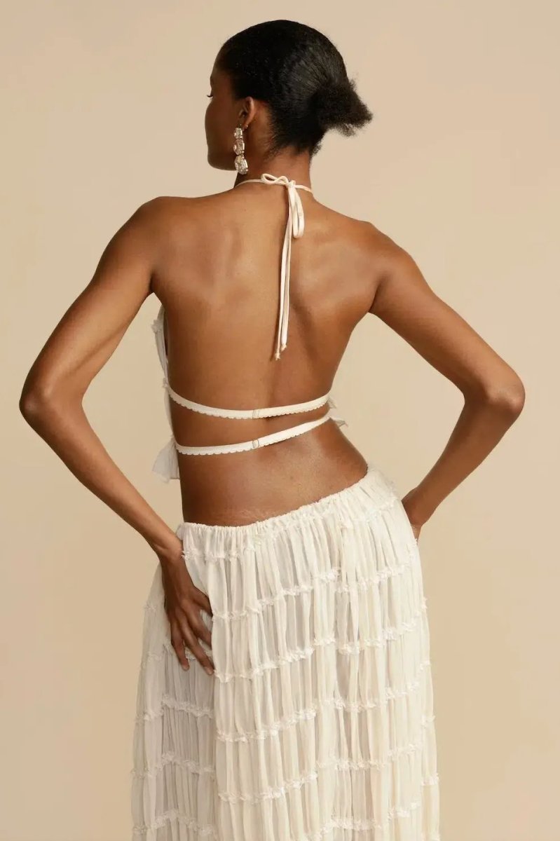 Rosalie Open-Back Pleated Set
