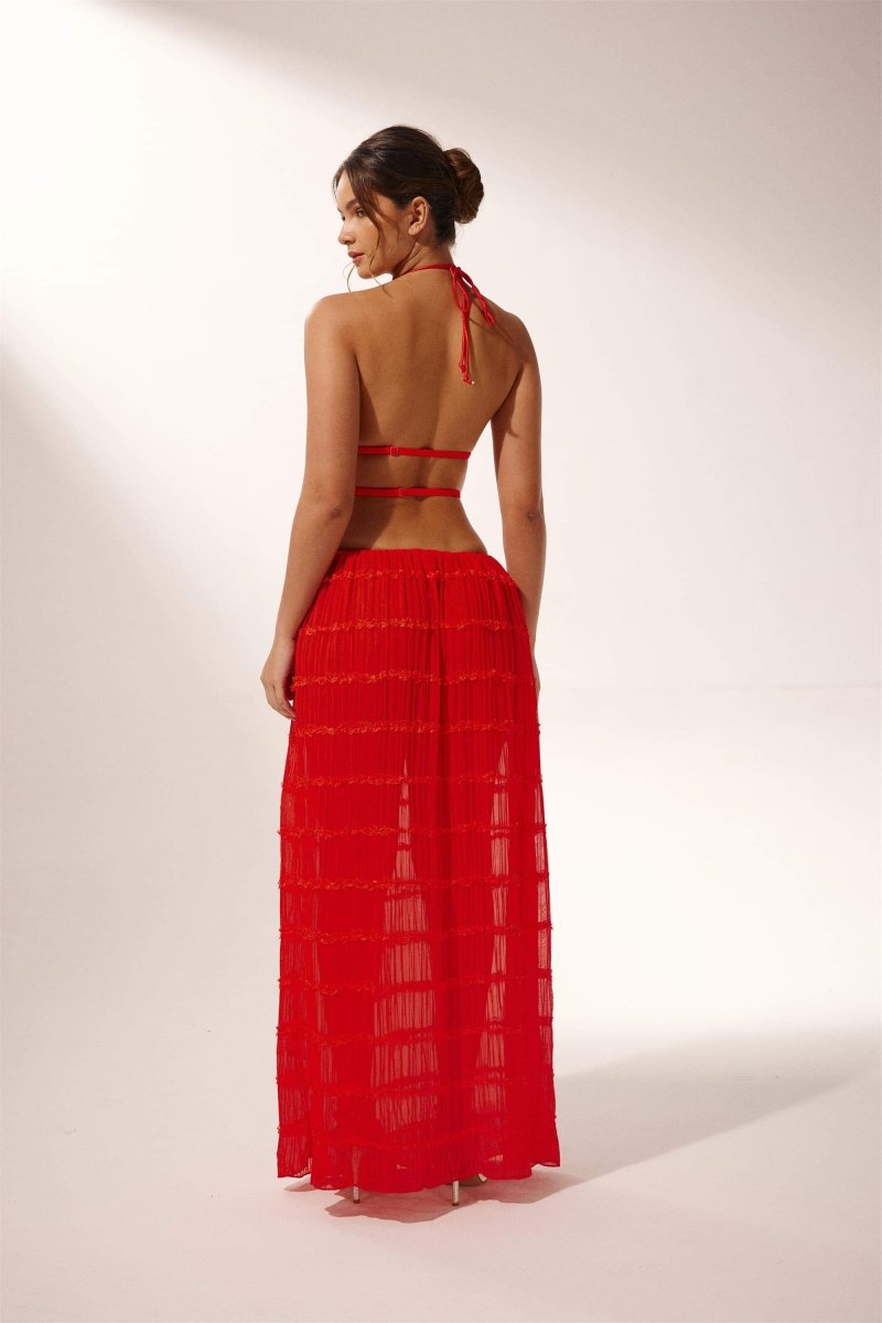 Rosalie Open-Back Pleated Set