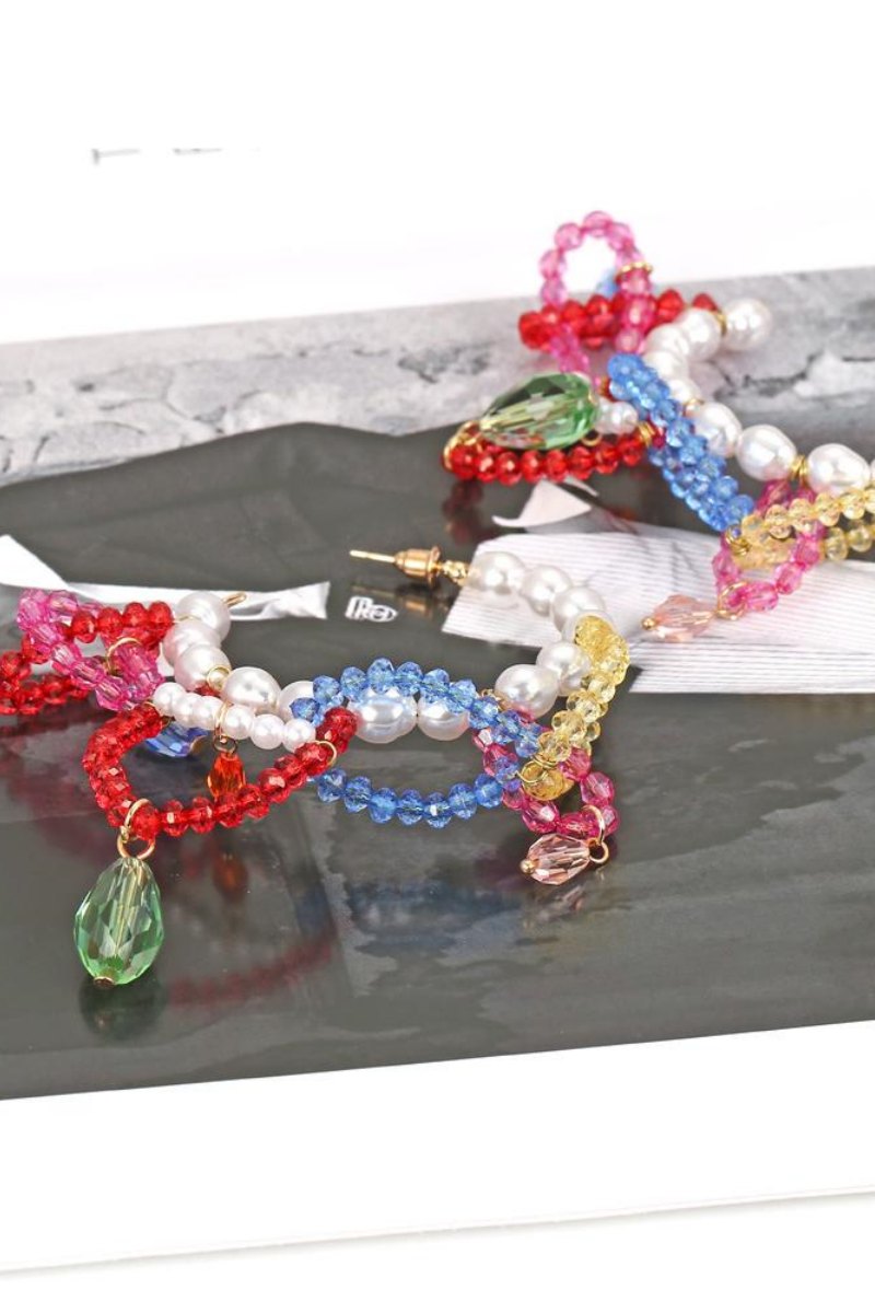 Statement Rox Beaded Tassel Earrings
